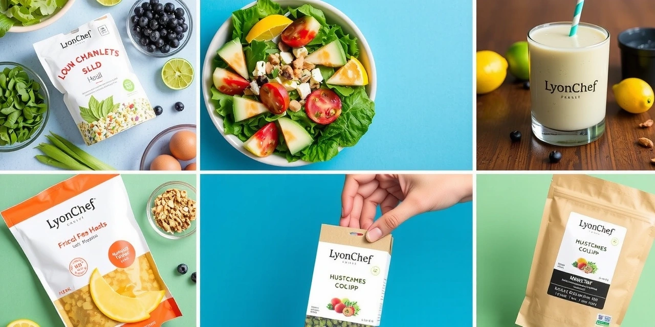 Collage de produits et recettes saines de Lyonchefcz