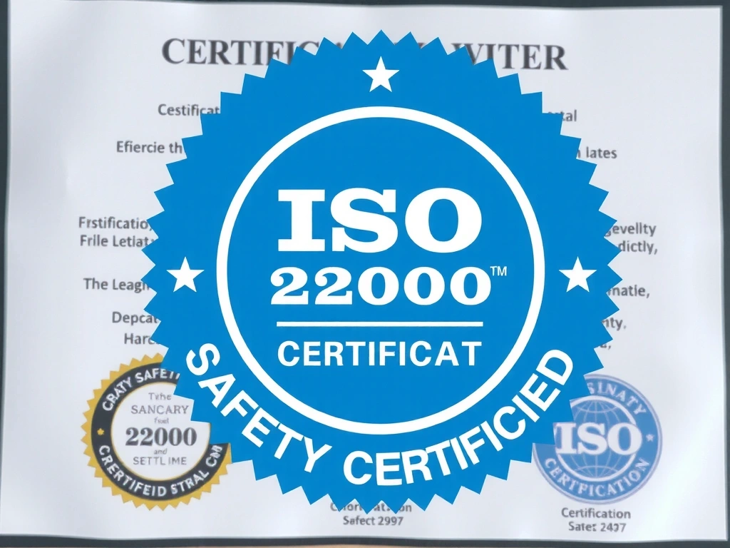 Badge ISO 22000 pour la sécurité alimentaire de Lyonchefcz